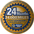 24 Months / 24,000 Mile Nationwide NAPA Auto Care Center Warranty on Mechanical Repairs